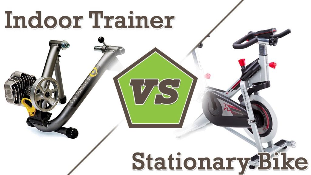 stationary bike with trainer